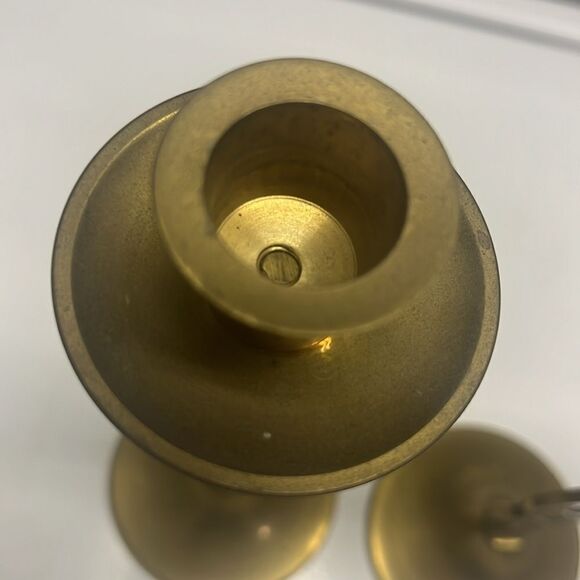 Set of International Silver Co Brass 8” Candlestick Sturdy Holders Joy - Picture 5 of 8